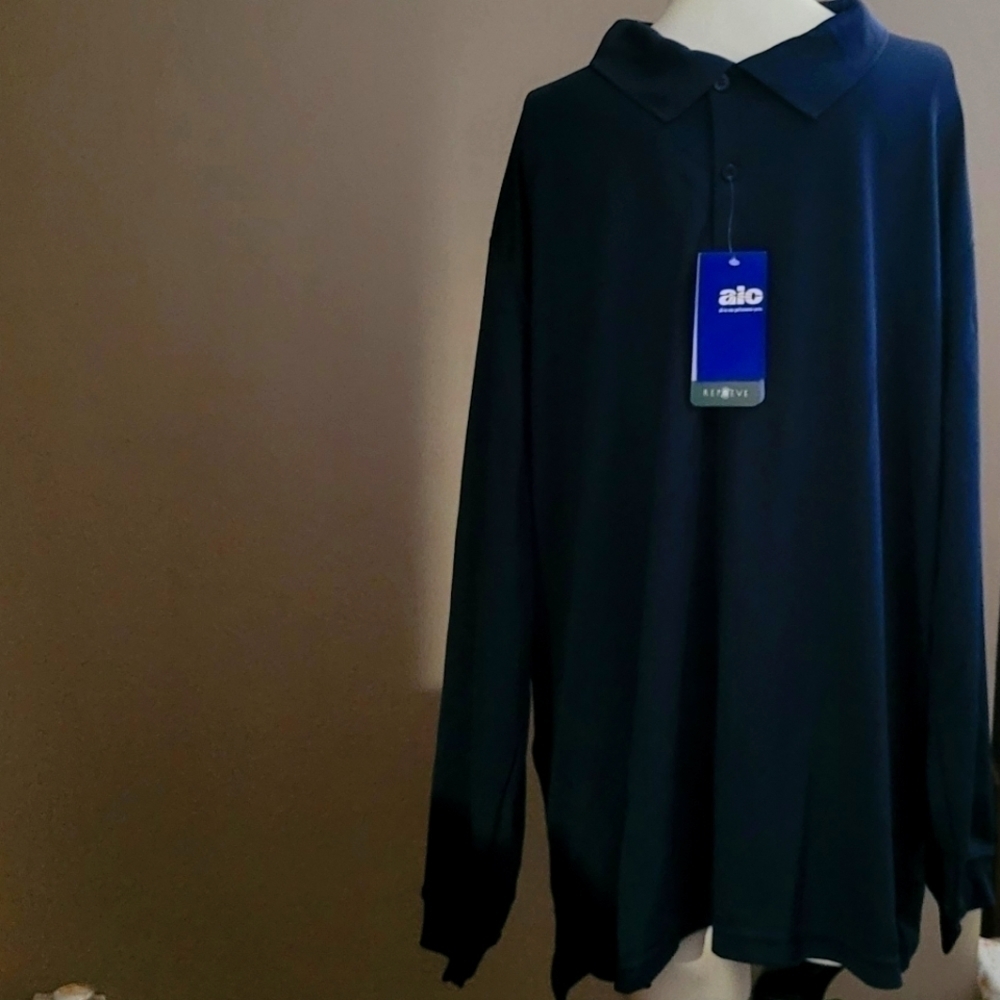 Repreve aio NWT long sleeve  polo blue